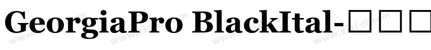 GeorgiaPro BlackItal字体转换